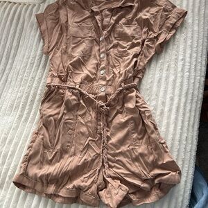 C&C California Light Brown Button-Up Top